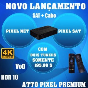 ATTO PIXEL SATELITE + NET NOVO LANÇAMENTO - AZAMERICASAT