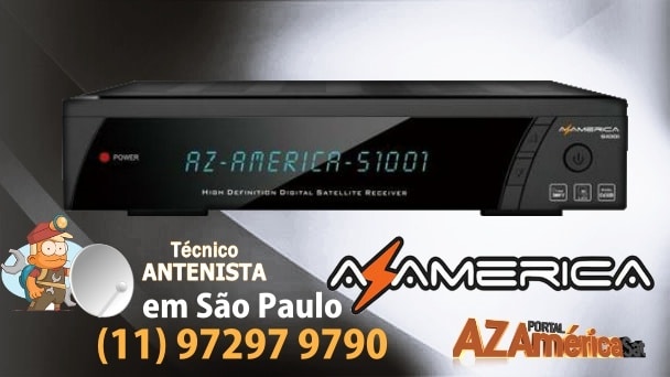 👍Atualização Azamerica S1001 HD V1.09.21388 – 22/06/2020
