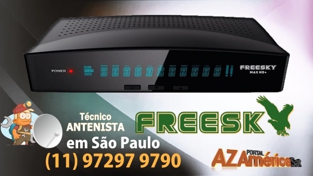 Atualização Freesky Max HD+ Plus