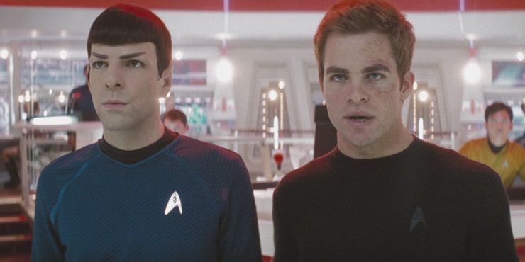 Kirk and Spock in the Star Trek reboot