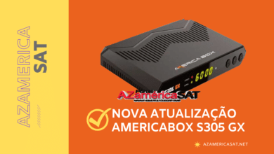 NOVA ATUALIZAÇÃO AMERICA BOX S-305 GX - azamerica sat 2023