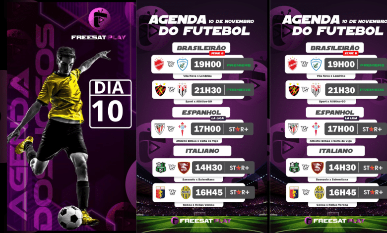 Lista de jogos 10112023- Brasileirão, Campeonatos Italiano, Alemão, La liga, Francês e Amistosos de Clube. (1)